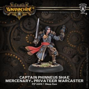MERCENARIES-PIP41038 Captain Phinneus Shae - Mercenary Privateer Warcaster