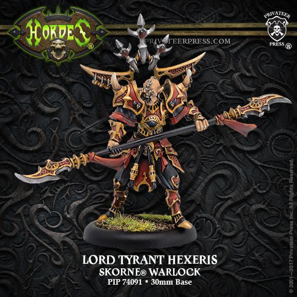 SKORNE-PIP74091 Lord Tyrant Hexeris – Skorne Warlock (resculpt) (metal)